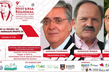 A partir de las 6:30 p.m. en el auditorio Tulio Gómez Estrada de la Universidad de Caldas. 