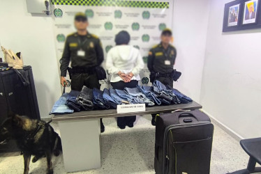 La detenida en el aeropuerto Matecaña 