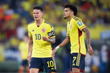 James Rodríguez y Luis Díaz serán los referentes de Colombia para enfrentar a Uruguay y Ecuador en la próxima fecha de las Eliminatorias Sudamericanas al Mundial de Norteamérica del 2026.