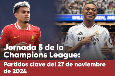 Luis Díaz, del Liverpool, y Kyllian Mbappé, del Real Madrid, las figuras para el partido de la Champions