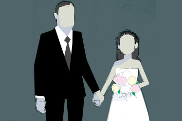 Ilustración sobre el matrimonio infantil.