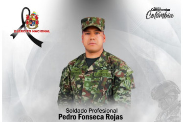 Pedro Fonseca Rojas, el soldado profesional asesinado por las disidencias de las Farc en El Plateado (Cauca).