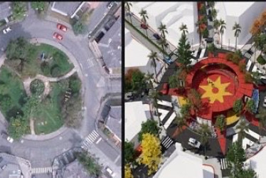 Así quedaría el parque de La Estrella en Manizales. La obra incluye otras remodelaciones en el sector. 