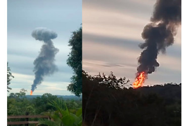 Imágenes en el sector de la erupción.