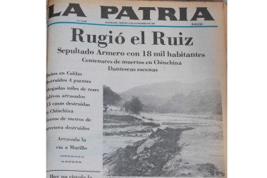 Así registró LA PATRIA la erupción del volcán Nevado del Ruiz y la avalancha que provocó la tragedia de Armero en 1985.