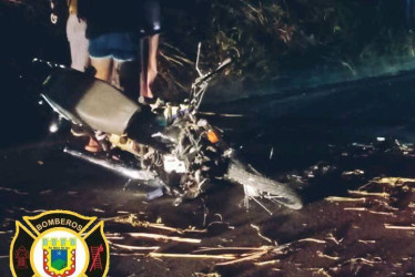 Dos motos chocaron en la noche de este miércoles cerca de la vereda Cartagena de Palestina (Caldas). Los dos conductores fallecieron.