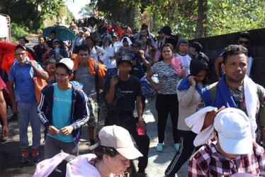 Migrantes en Tapachula (México). Hay temor por las medidas que se puedan tomar en Estados Unidos el próximo año.