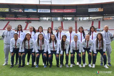 El primer equipo femenino del Once Caldas. 