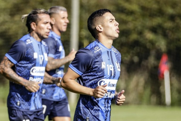 Mateo García y Dayro Moreno, referentes en el Once Caldas que será presentado hoy. El programa empieza a las 5:00 de la tarde en Palogrande.