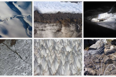 Textura de glaciares en Colombia. 