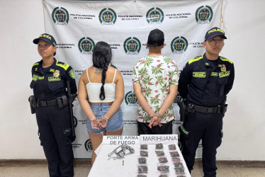 Los capturados tenían en su poder un revólver y marihuana.