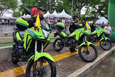 Las motos entregadas a la Policía.