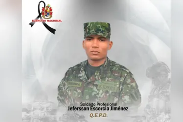 El soldado colombiano Jefersson Escorcia Jiménez. 