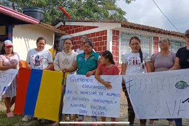 Las protestas se llevaron a cabo en distintas sedes de la Institución educativa Nuestra Señora del Rosario 