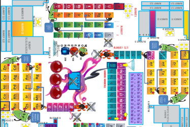 Así se ve el tablero de juego de parqués que enseña los elementos de la tabla periódica. 