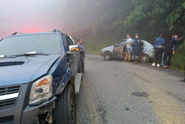 Accidente de tránsito en la Troncal de Occidente este lunes, 14 de abril.
