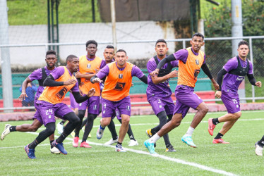 Once Caldas entrenó este viernes (4 de abril) en la cancha auxiliar Luis Fernando Montoya antes de recibir al América en la jornada 12 de la Liga.