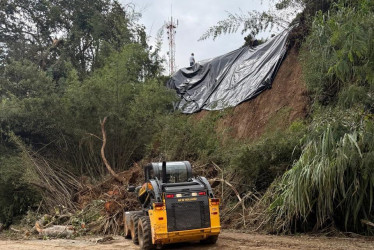 Las intensas lluvias han afectado vías en el Quindío.