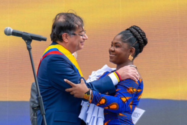 Gustavo Petro y Francia Márquez hace tres años en el arranque del gobierno.