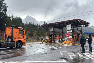 El acceso a la mina El Teniente este viernes, en Rancagua (Chile). 
