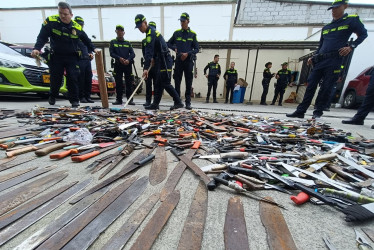 Las armas decomisadas.