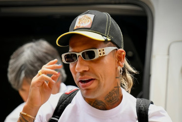 Dayro Moreno en su llegada a la concentración en Barranquilla. 