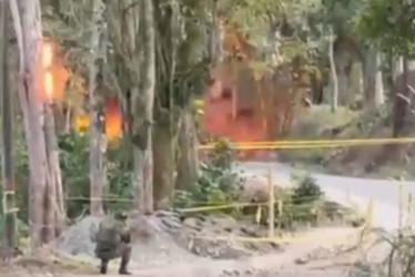 La detonación del artefacto explosivo a la entrada del municipio de Córdoba (Quindío) se logró gracias a información de la comunidad que alertó a las autoridades 