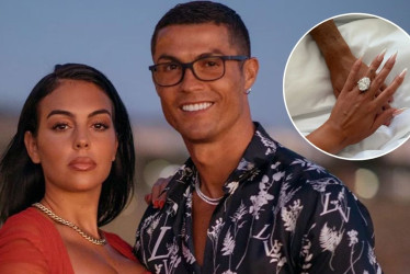  La foto que publicó Georgina en su cuenta de Instagram anunciando su matrimonio con Cristiano Ronaldo.