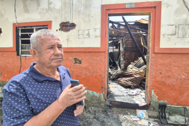 Hernando Alberto residía en su vivienda desde hacía 12 años. Espera poder reconstruirla.
