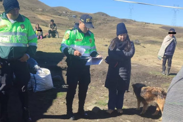  En la diligencia de levantamiento del cadáver participaron tres efectivos policiales de la comisaría de Panao, un perito y una fiscal.
