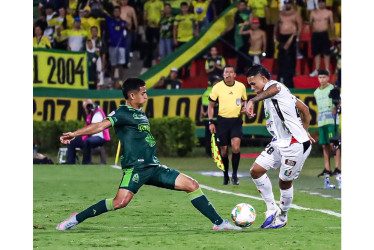 El poder ofensivo del Once Caldas casi no se exhibió en su visita ante Atlético Bucaramanga. El equipo se defendió en la mayoría del partido y no tuvo ocasiones claras para anotar.