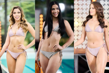 Yenniffer Loaiza, señorita Caldas; Michel González, señorita Quindío; y Ángela Arcila, señorita Risaralda.