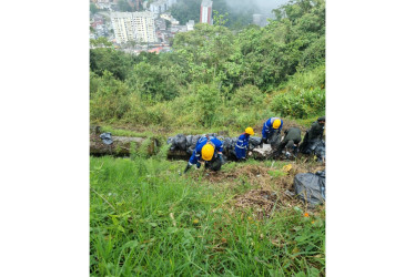 Ayer las guardianas de la ladera realizaron la intervención.