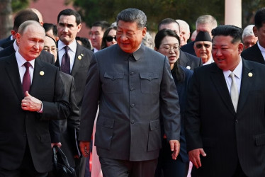Los presidentes de Rusia, China y Corea del Norte, Vladímir Putin, Xi Jinping y Kim Jong-un, se reunieron en Pekín.