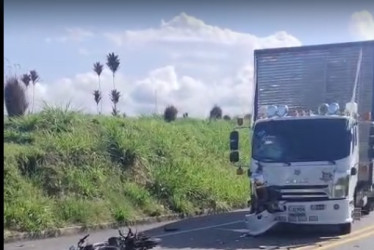 Accidente en la vía a Medellín.