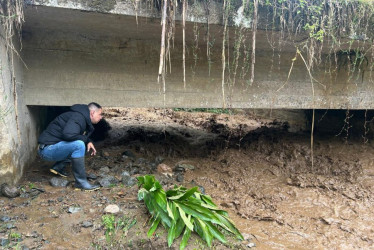 Creciente de quebradas pasó por cuatro puentes de Belén de Umbría (Risaralda).