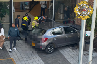 El accidente en un centro comercial.