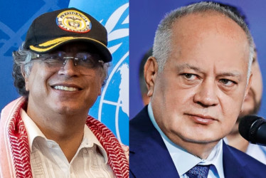 Gustavo Petro, presidente de Colombia, y Diosdado Cabello, ministro de Interior de Venezuela.