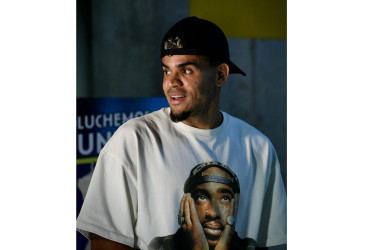 Luis Díaz este lunes en Barranquilla.