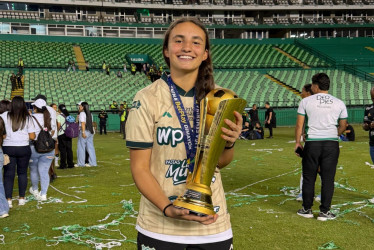 Sofía Prieto Restrepo, la manizaleña campeona con el Deportivo Cali de la Liga Femenina. Jugará la Copa Libertadores.