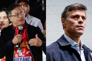 Gustavo Petro, presidente de Colombia, y Leopoldo López, opositor venezolano.