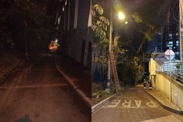 Así estaba la entrada a Chachafruto. Luego de las intervenciones de Invama quedó iluminado este punto y sin maleza.