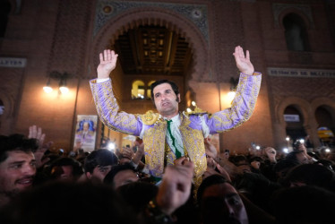 El diestro Morante de la Puebla tras el festejo taurino de la Feria de Otoño celebrado este domingo (12 de octubre) en la Plaza de Las Ventas, en Madrid.