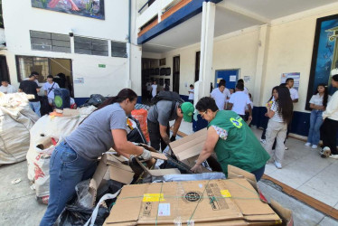 El colegio Adolfo Hoyos Ocampo han recogido cerca de mil 600 kilogramos de residuos sólidos.