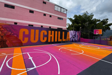 Esta es la intervención que Sepc hizo en la cancha de la Cuchilla del Salado y que fue nominada en la plataforma internacional de arte urbano Street Art Cities.