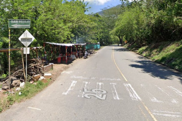 Sector de San Pablo, vía Supía-La Felisa.