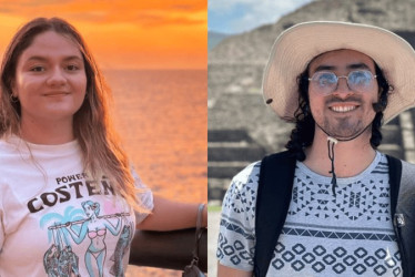 Daniela Ceballos Ruiz y Alexander Londoño Granada, graduados de Ingeniería Ambiental de la Universidad Católica de Manizales. 