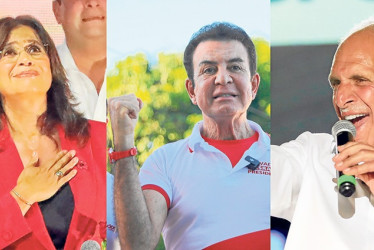 Foto | EFE  | LA PATRIA  La oficialista de izquierda Rixi Moncada y los derechistas Salvador Nasralla y Nasry Asfura encabezan la carrera para suceder a la presidenta Xiomara Castro, en Honduras, un pulso que ganó tensión tras el llamado del presidente de EE.UU., Donald Trump, de apoyar a Asfura frente a los "comunistas" y sus aliados.