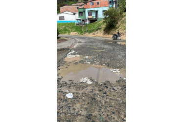 Este es el estado de la vía en Anserma.