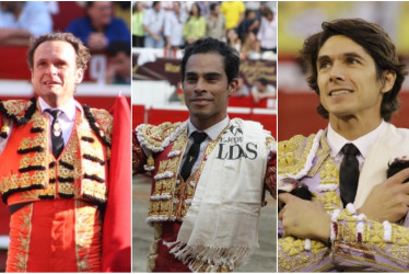 Cormanizales confirmó la presencia de Antonio Ferrera, Luis Bolívar, Sebastián Castella (en la foto, de izq. a der.), Juan Hernández y David Galván para la Temporada Taurina del 2026. Con ellos ya son 14 los toreros anunciados.
